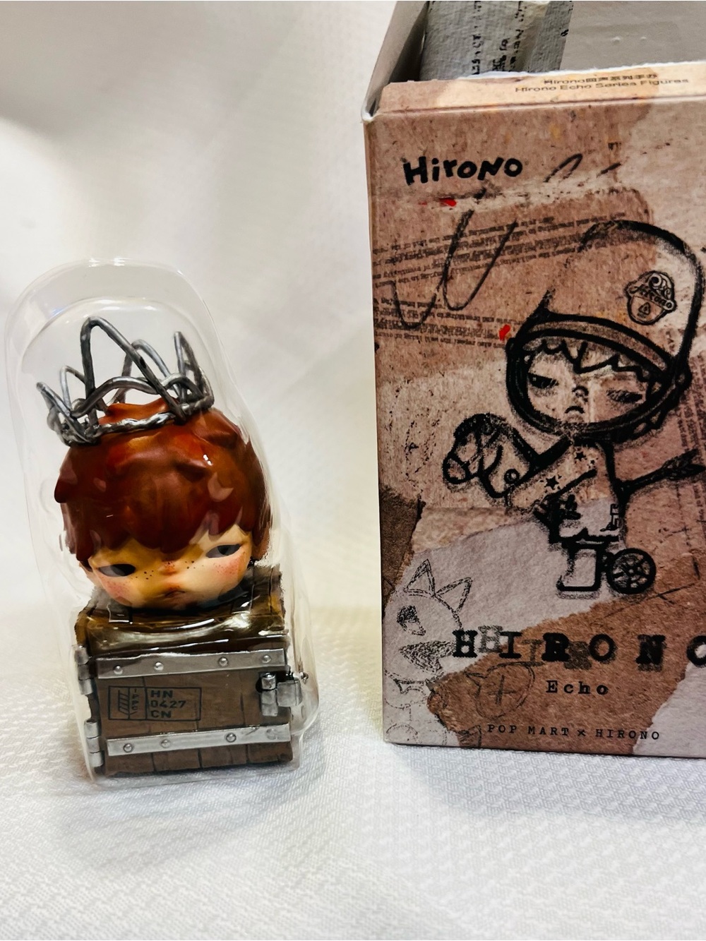 New W Open Box, Pop Mart Hirono Echo Series Figure  w card inside box